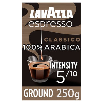Lavazza, Espresso Italiano Classico, Café Molido Natural, 10 x 250