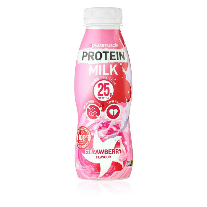 MAXIMUSCULE Protein Milk Strawberry 330ml