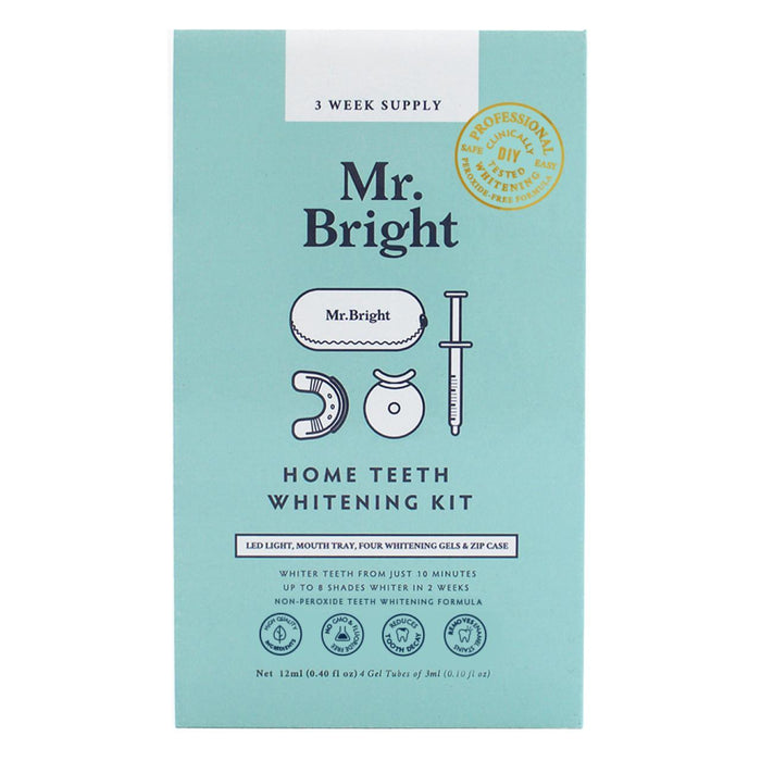 Mr. Kit de blanchiment des dents Bright avec Zipcase 4 Gels