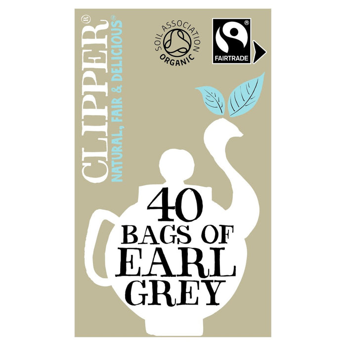 Clipper Organic & Fairtrade Earl Gray 40 por paquete