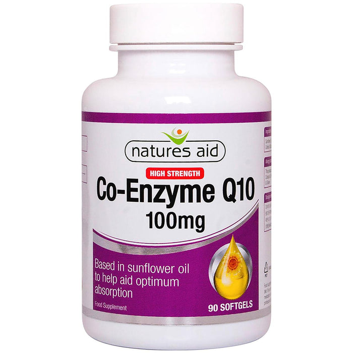 Natures Aide High Strength Co Enzyme Q10 Supplément Gels Soft 100mg 90 par paquet