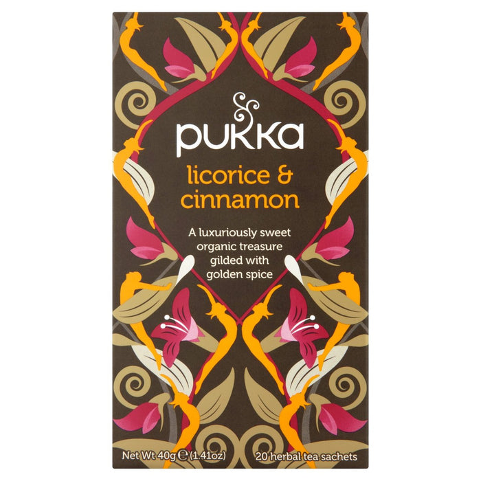 Pukka Organic Licorice & Cinnamon Tea Bags 20 per pack