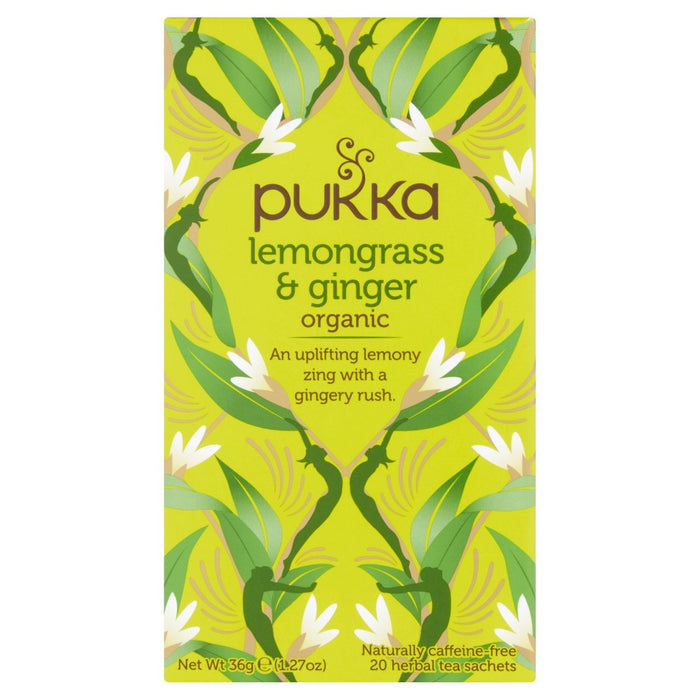 Pukka Lemongrass &amp; Ginger Tea 20 por paquete 
