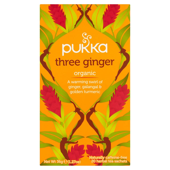 Pukka Organic Three Ginger Tea Bags 20 per pack