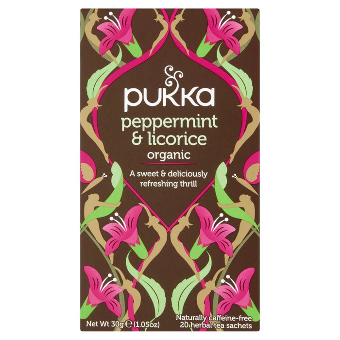 Pukka Peppermint et Sac à thé de réglisse 20 par paquet