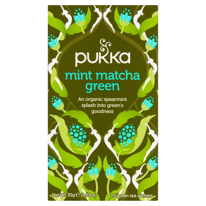 Pukka Mint Matcha Bolsas de té verde 20 por paquete
