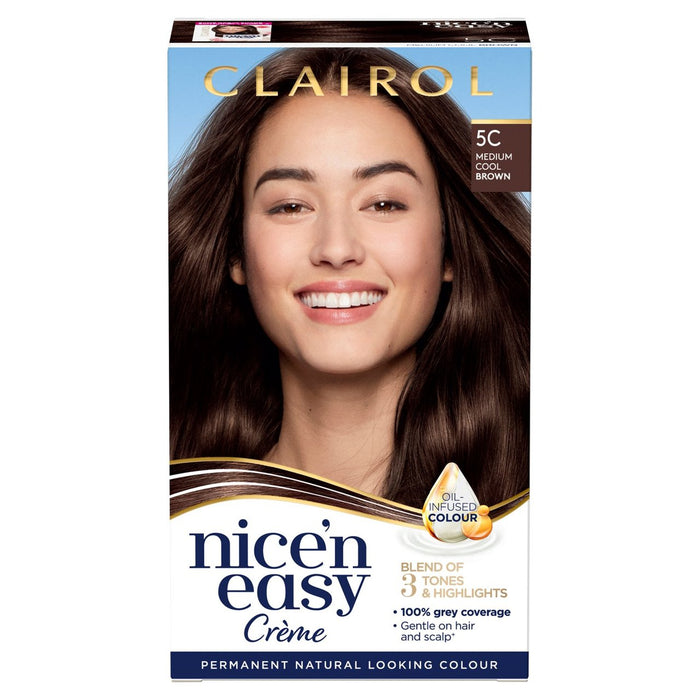 Clairol Nice n Easy Hair Dye Medium Cool Brown 5C