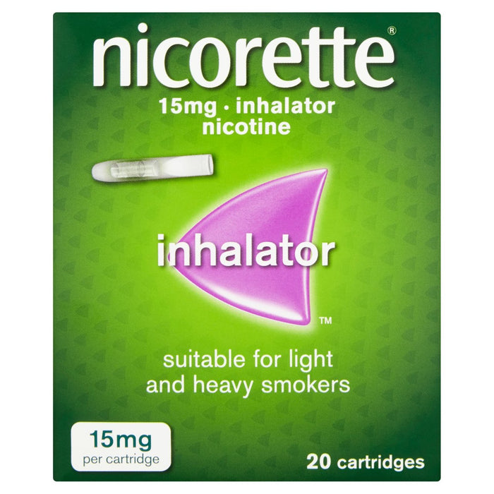 Inhalador nicorette 15 mg 20 cartuchos