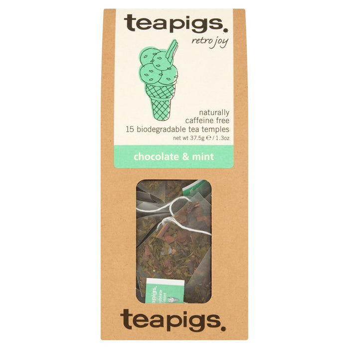 TEAPIGS Chocolate & Mint Sacs de thé 15 par paquet