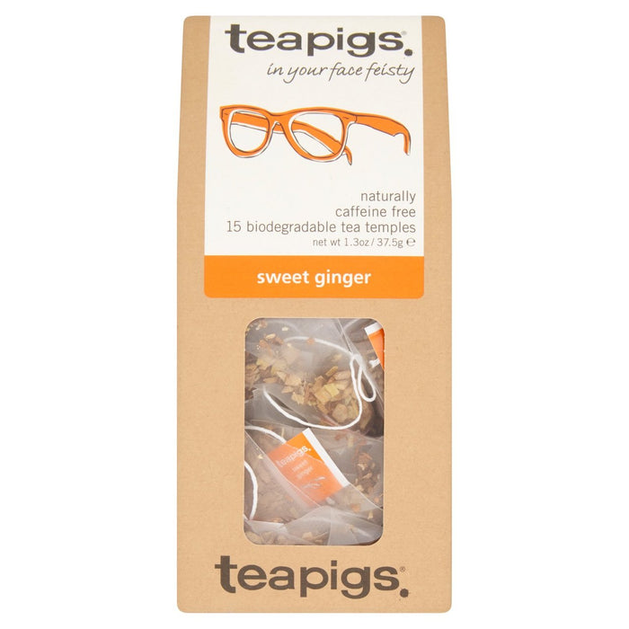 Tapigs Bolsas de té de jengibre dulce 15 por paquete