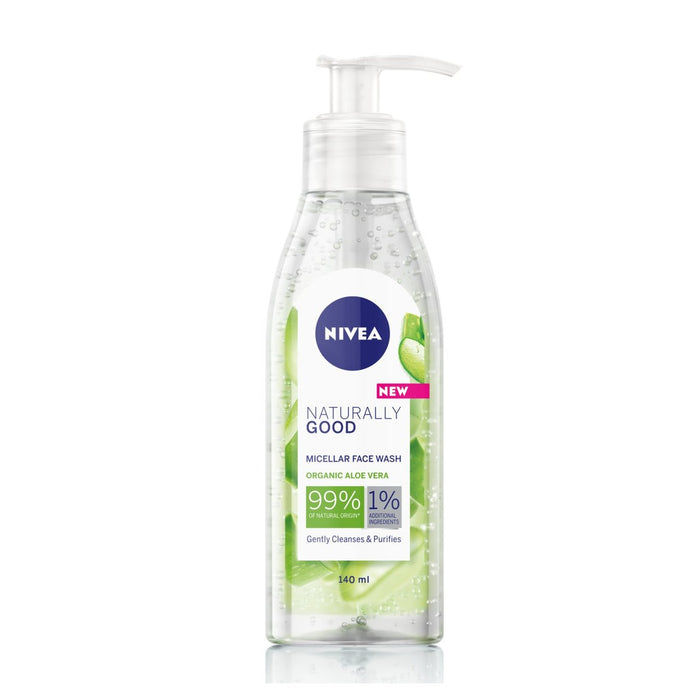 NIVEA Naturally Good Organic Aloe Vera Micellar Face Wash 140ml