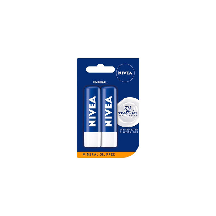 NIVEA Original Care Lip Balm 2 por paquete