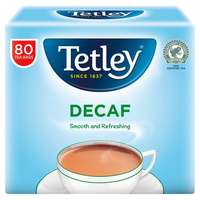 Tetley Bolsas de té descafeinadas 80 por paquete