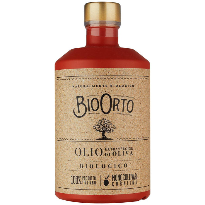 Bio orto orgánico extra de aceite de oliva virgen monocultivo coratina 500ml
