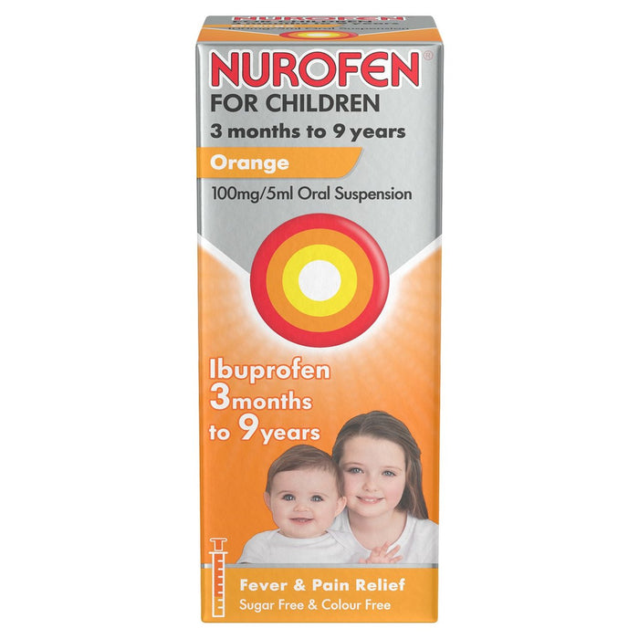 Nurofène pour enfants orange 3mths-9yrs ibuprofène 100ml