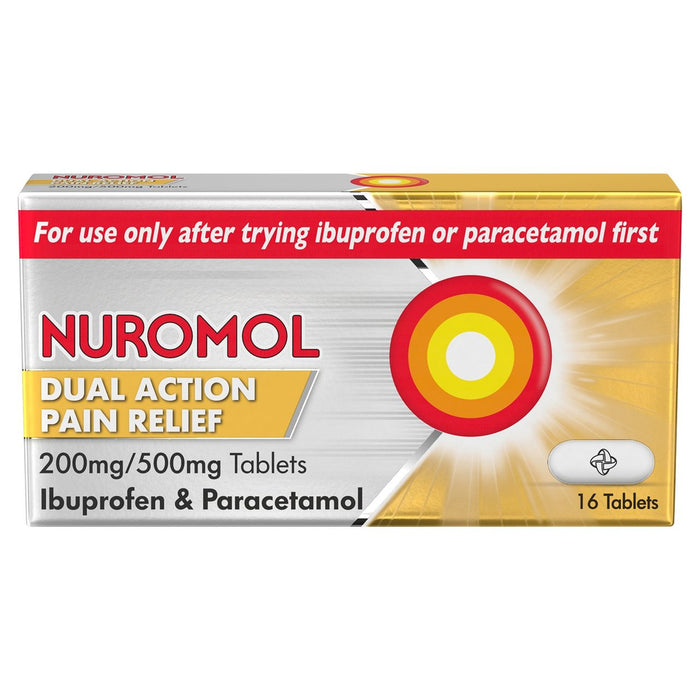 Nuromol Dual Action Pain Relevel comprimés comprimés ibuprofène et paracétamol 16 par paquet