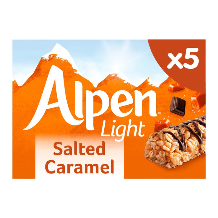 Alpen leichte Müsliriegel gesalzene Karamell 5 x 19g