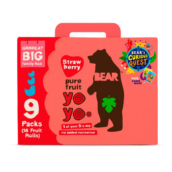 BEAR Paws Fruit Shapes Strawberry & Apple 2+ years Multipack 5 x 20g