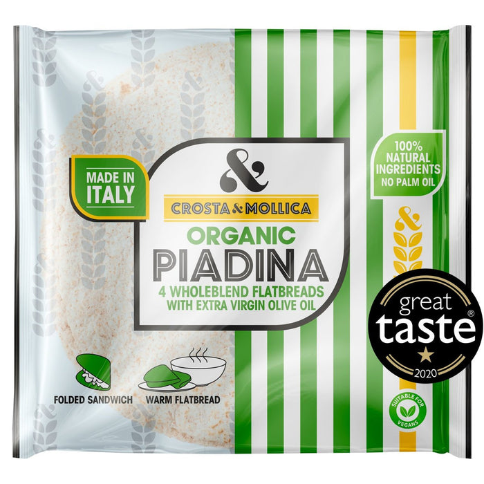 CROSTA & MOLLICA Organic Piadina Flatbreads tout entier 300G