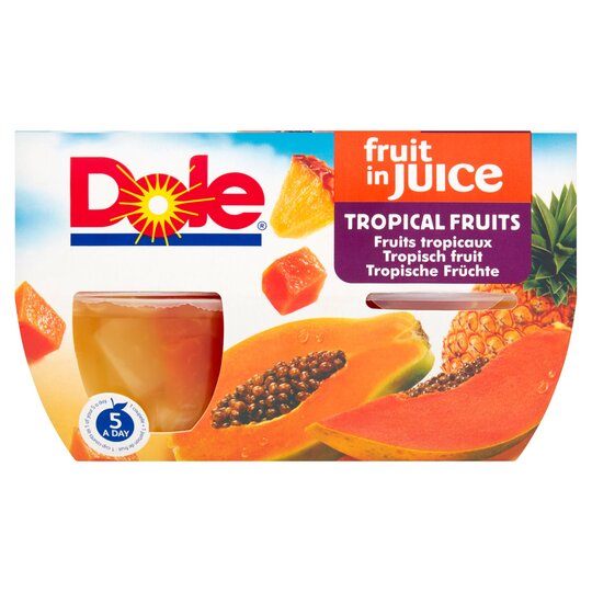 Dole Tropical Fruit In Juice 4 x 113g