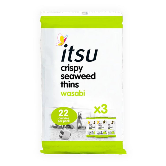 Itsu Wasabi Seaweed Thins 3 x 5g per pack