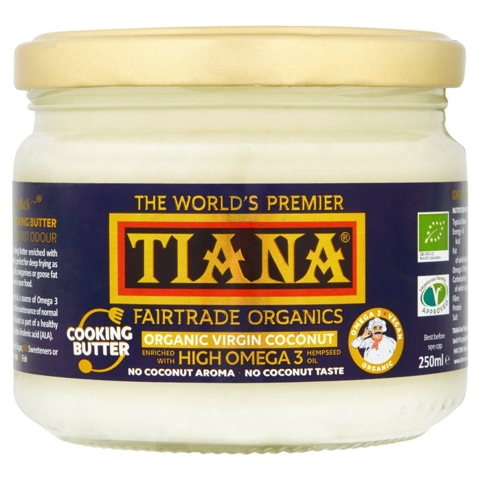 TIANA Omega 3 Organic Coconut Cooking Butter 250ml