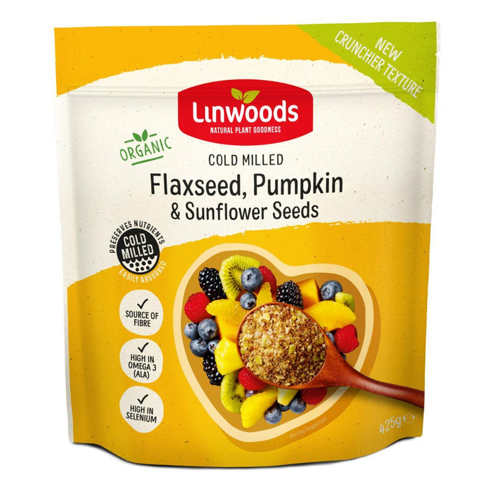 Linwoods Missed Organic Lascaed Sunflower & Pumpkin Seeds 425G