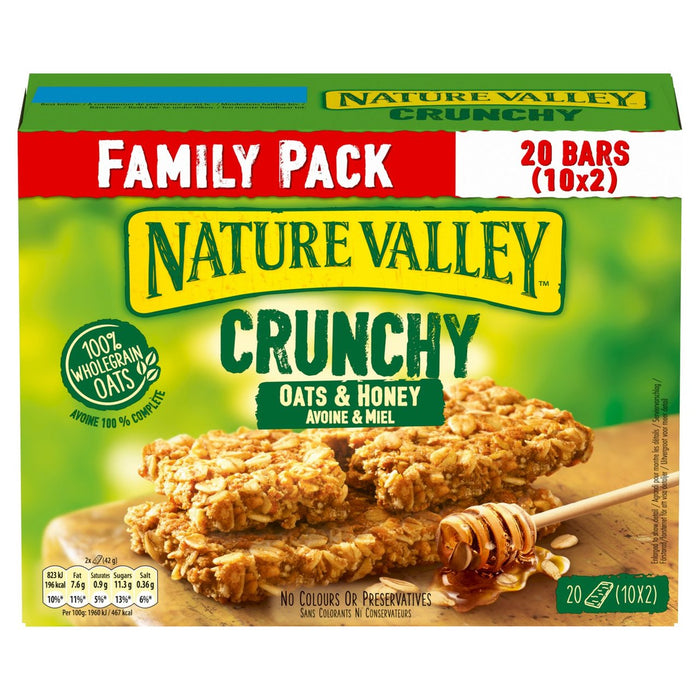 Nature Valley Crunchy Oats & Honey Cereal Bars Family Pack 10 x