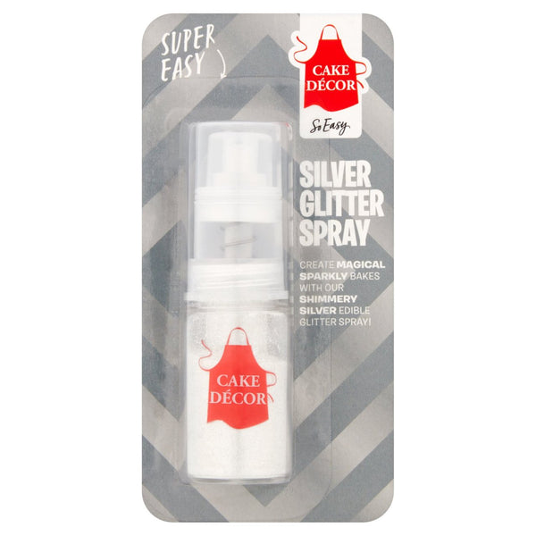 Cake Decor Silver Glitter Spray 4G - Tesco Groceries