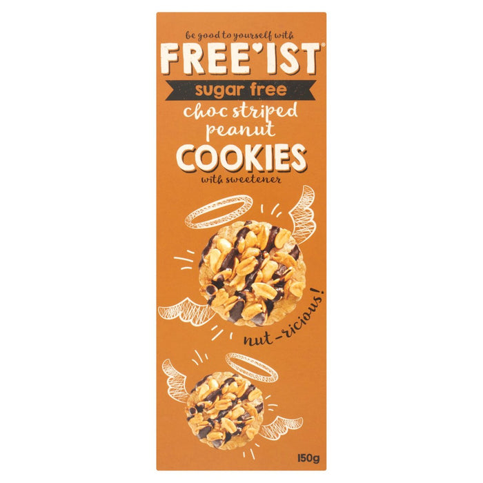 Free'ist Sugar Free Chocolate Striped Peanut Cookies 150g