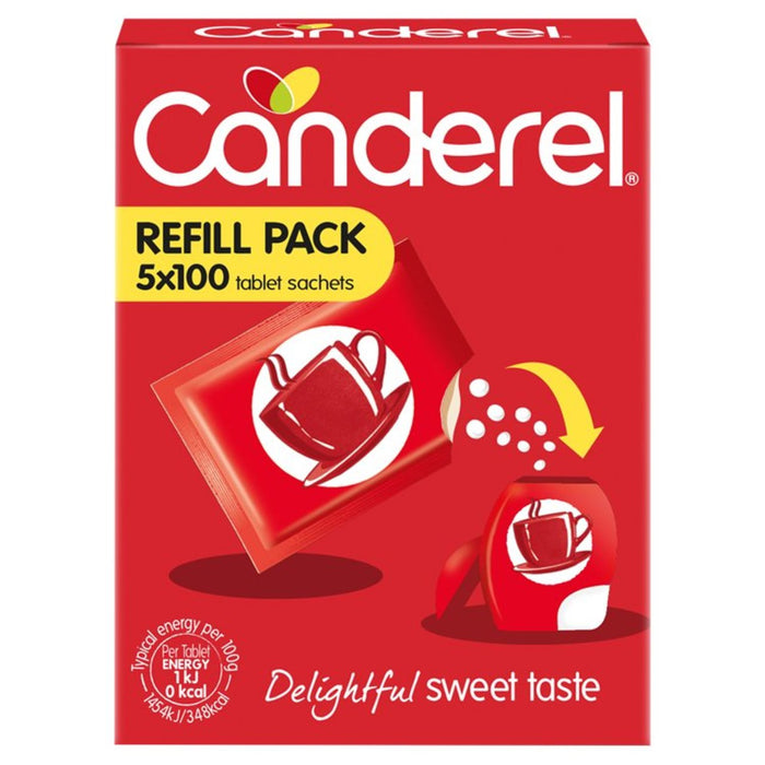 Canderel Original Low Calorie Sweetener Tablets Refill 5 x 100 per pack