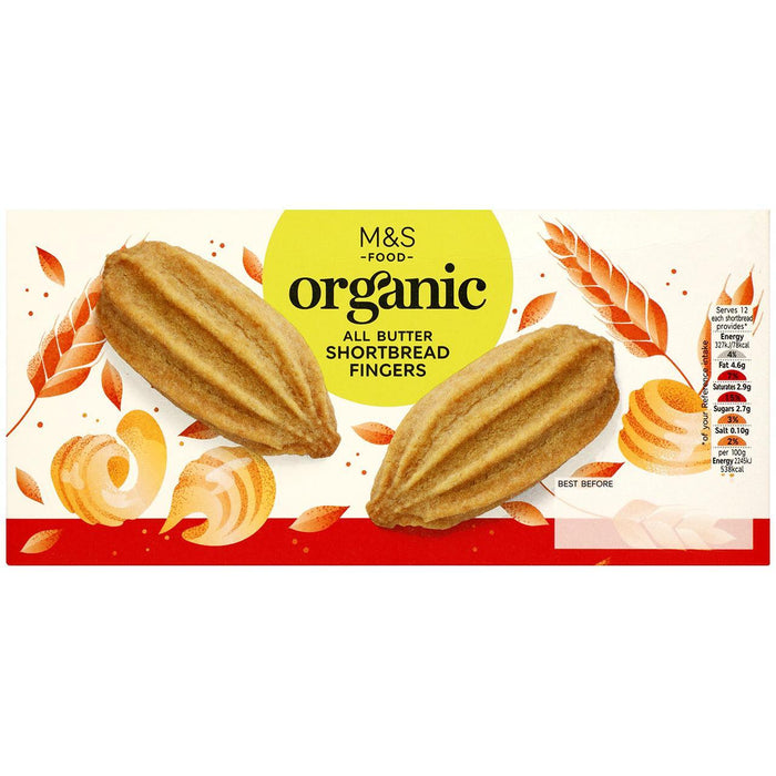 M&S Organic All Butter Shortbread Fingers 175g