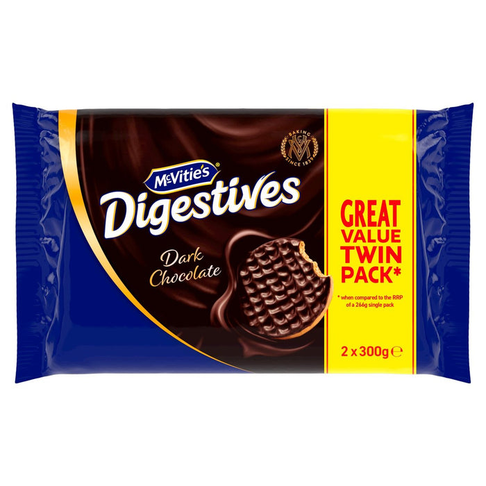 McVitie's Dark Chocolate Digestif Twin 2 x 300G