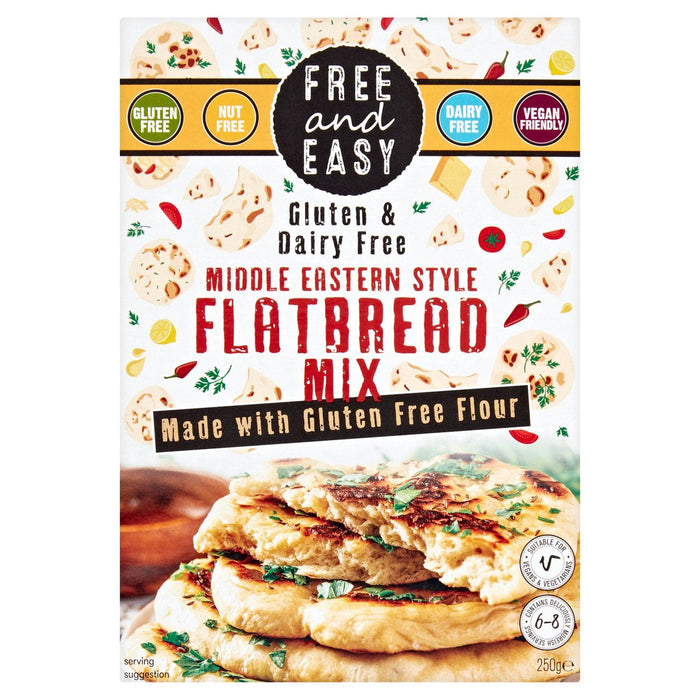 Gluten y lácteos gratis Medio de pan plano de Middle Eastern 250g
