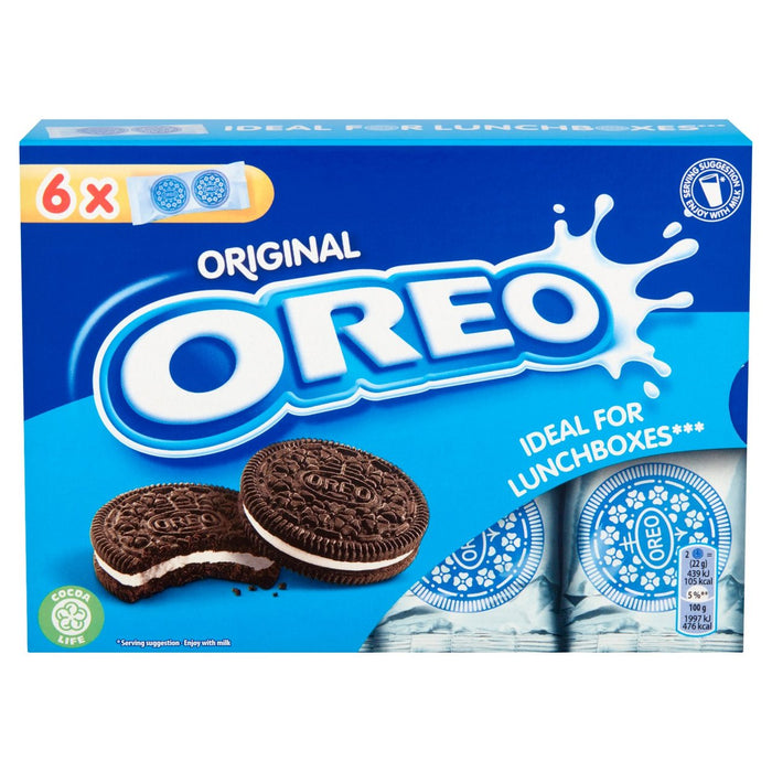 Oreo Chocolate Sandwich Biscuit Lunchbox 6 per pack