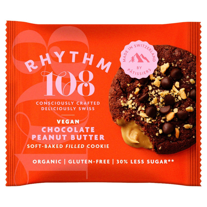 Rhythm108 Chocolate Peanut Butter Soft Baked Filled Cookie 50g
