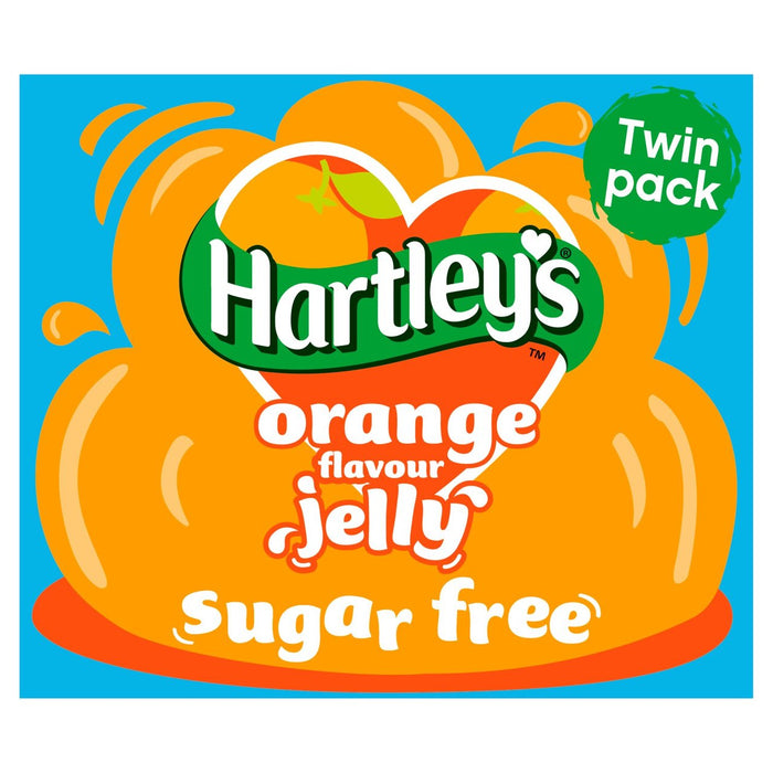 Cristales de gelatina de naranja sin azúcar sin azúcar de Hartley 23g