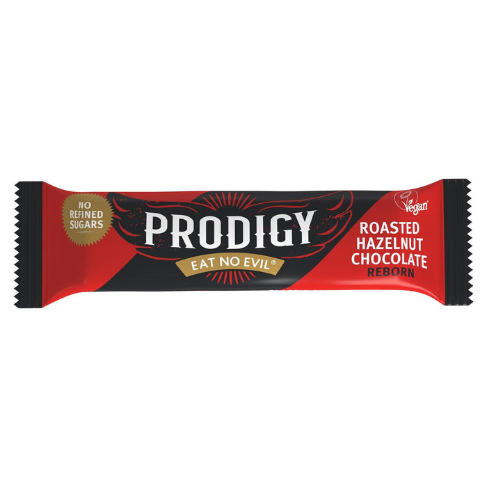 Prodigy Chunky Roasted Hazelnut Chocolate Bar 35g