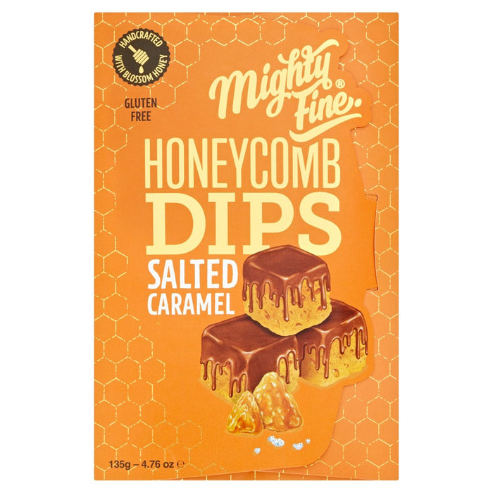 Mighty Fine Salted Caramel Honeycomb Dips 135g