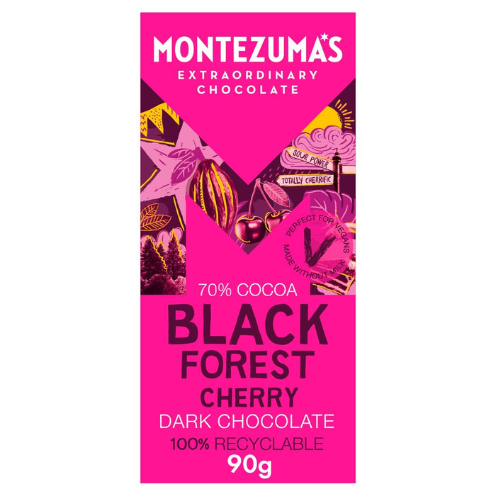 Montezuma's Black Forest Dark Chocolate with Cherry 90g