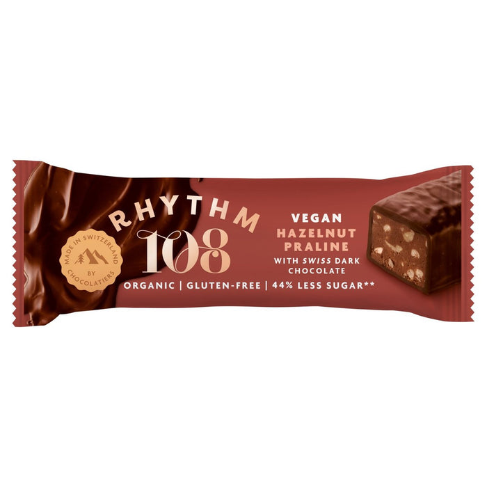 Rhythm108 Deeelicious Swiss Chocolate Bar Hazelnut Praline 33g