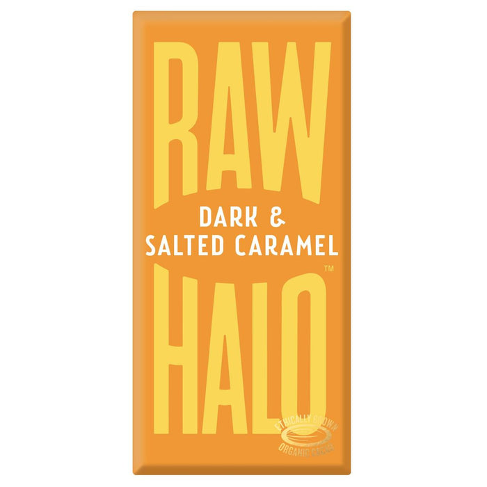 Rohe Halo Vegan Dark & ​​Salted Caramel Chocolate Bar 70g
