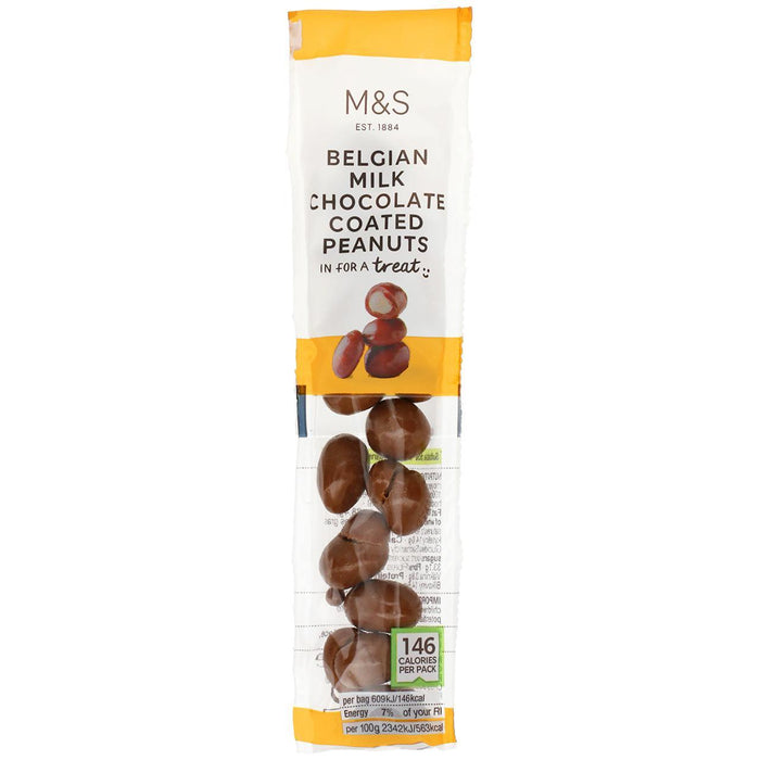 M&S belga de maní cubierto de chocolate con leche 26g