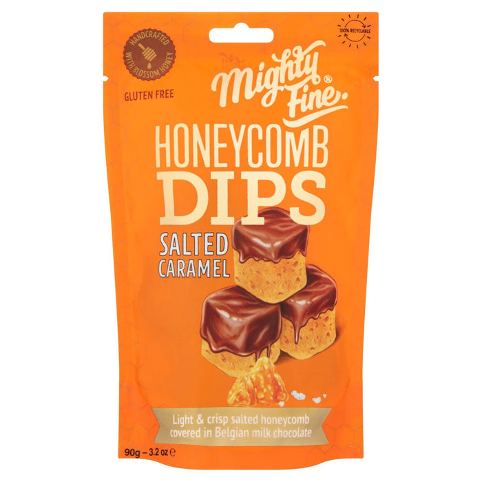 Mighty Fine Salted Caramel Chocolate Honeycomb Dips 90g