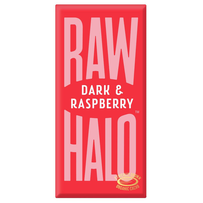 Raw Halo Vegan Dark & Raspberry Chocolate Bar 70g