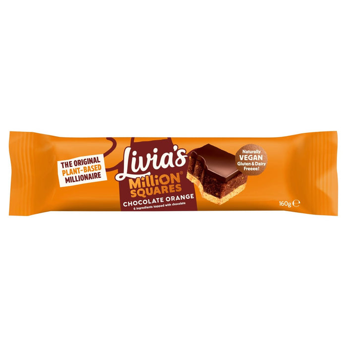 Livia's Chocolate Orange Milleares Squares compartiendo 160 g