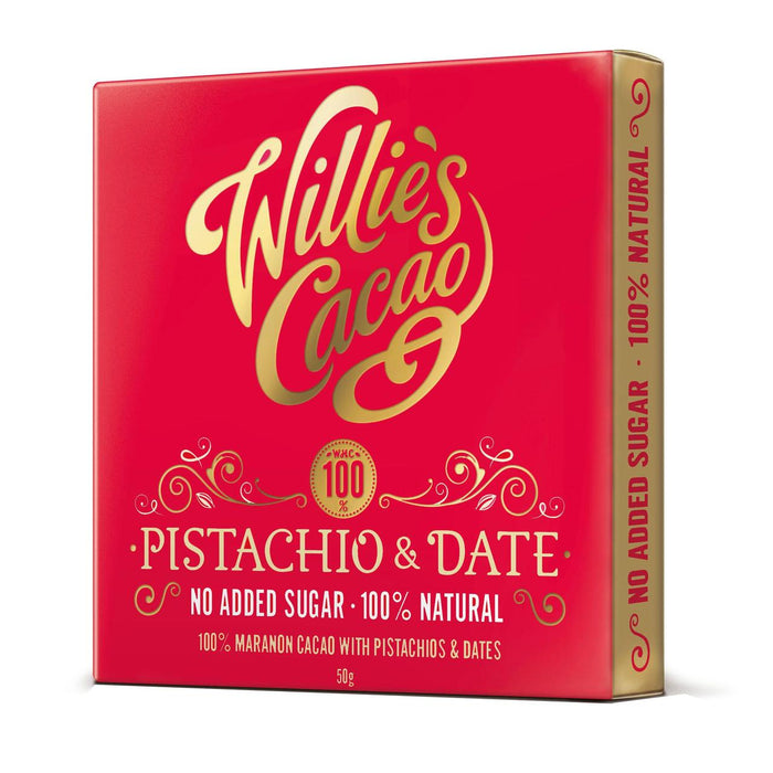 Willie's Cacao Pistachio & Date 100% 50g