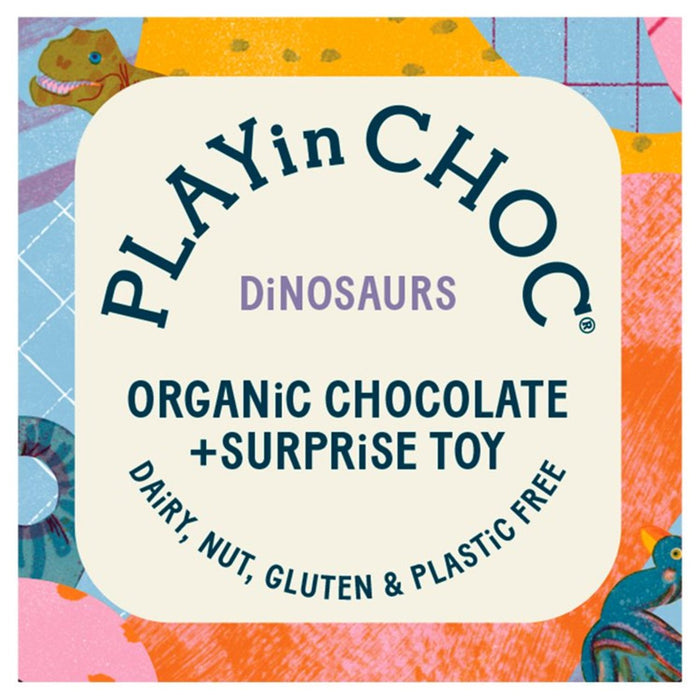 PLAYin CHOC Dinosaurs Organic Chocolate Plus Surprise Toy 50g