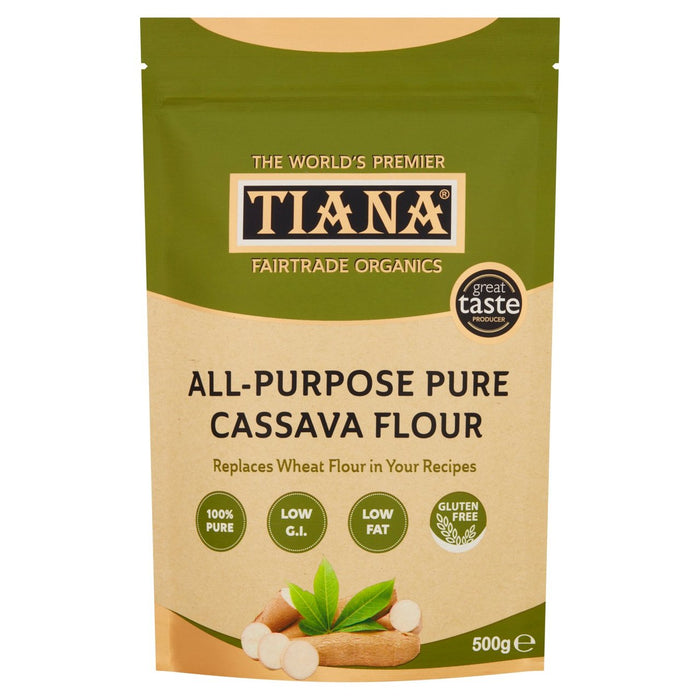 Tiana Fairtrade Organics All Purpose Cassava Gluten Free Flour 500g