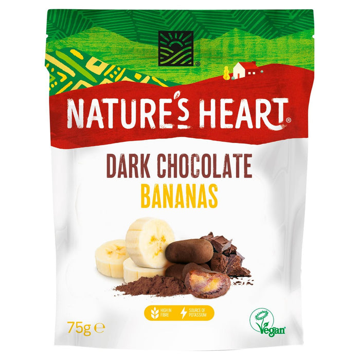 Nature's Heart Dark Chocolate Bananas 75g